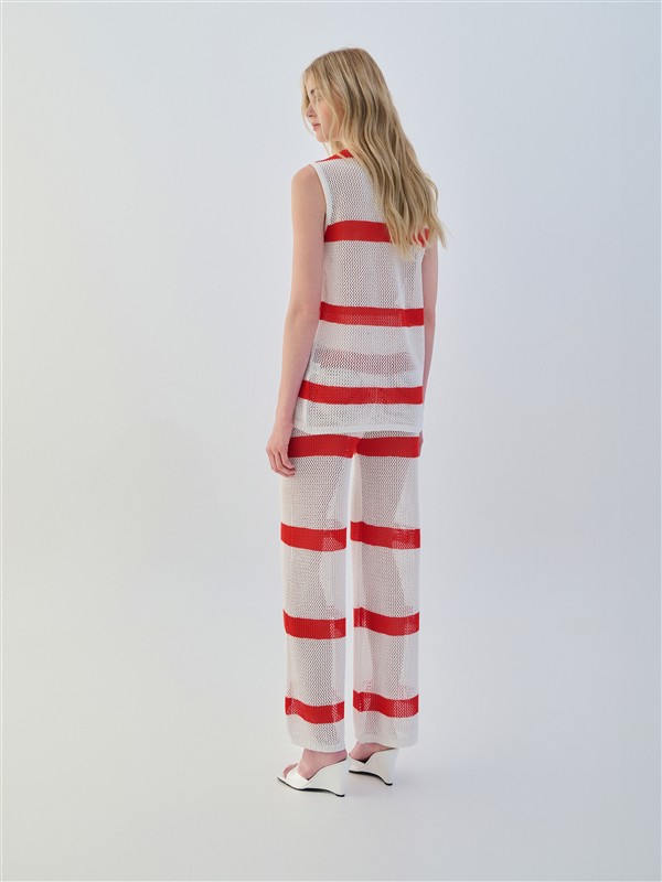 COMBOS 034 PANTS TWO TONE WHITE/CORAL